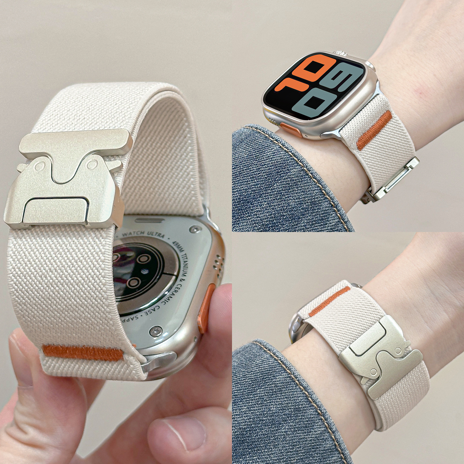 Parachute Strap Elastic - For Apple Watch Band Nylon Elastic