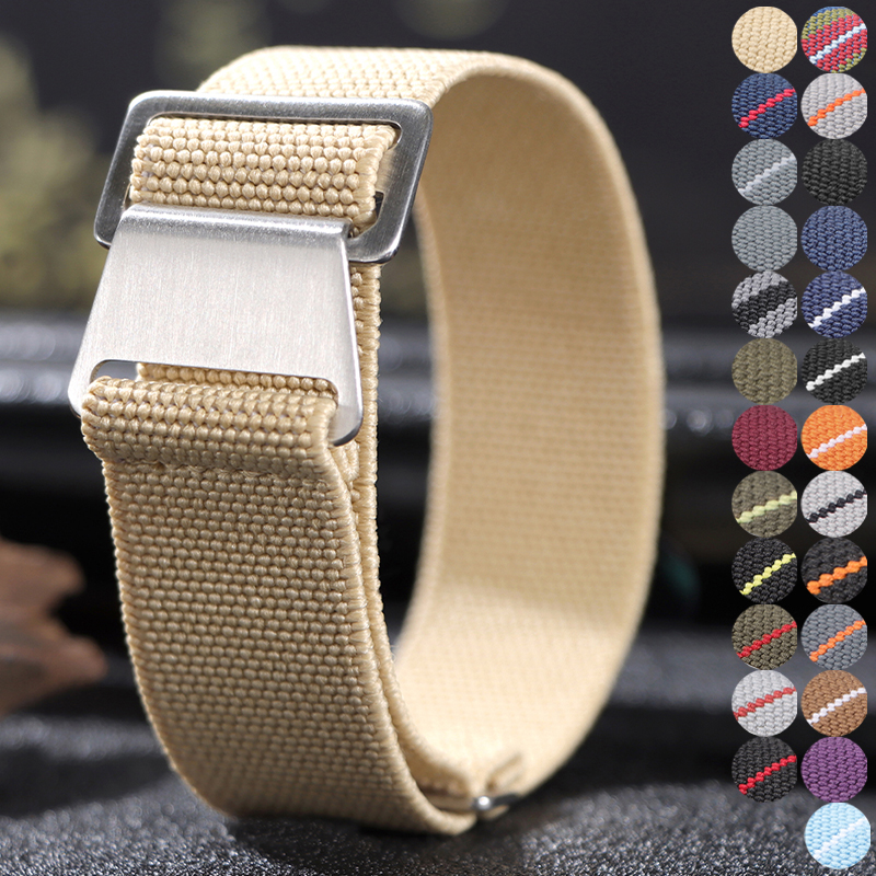 18/20/22mm Elastic Nylon Watch - Parachute Strap Elastic 评论和价格