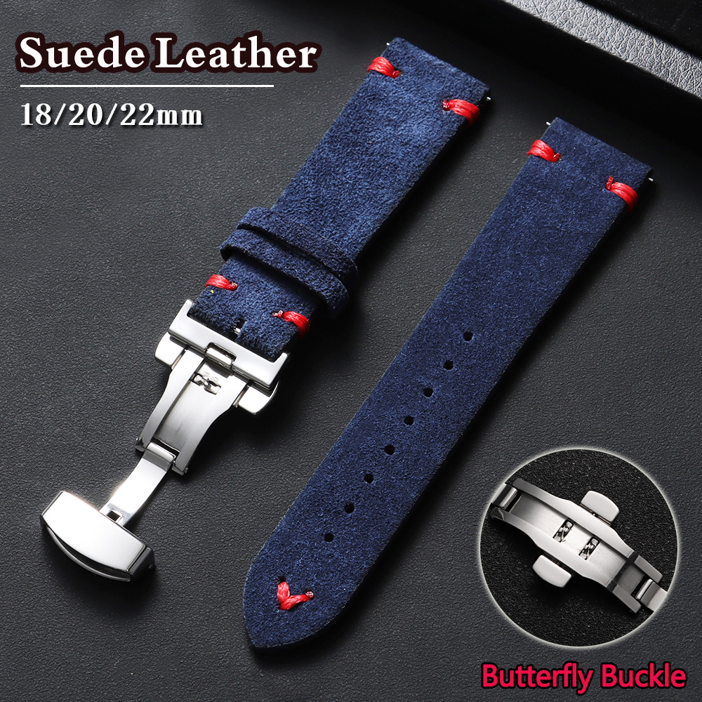 Suede Leather Watch Strap 18mm - Suede Strap Watch 评论和价格