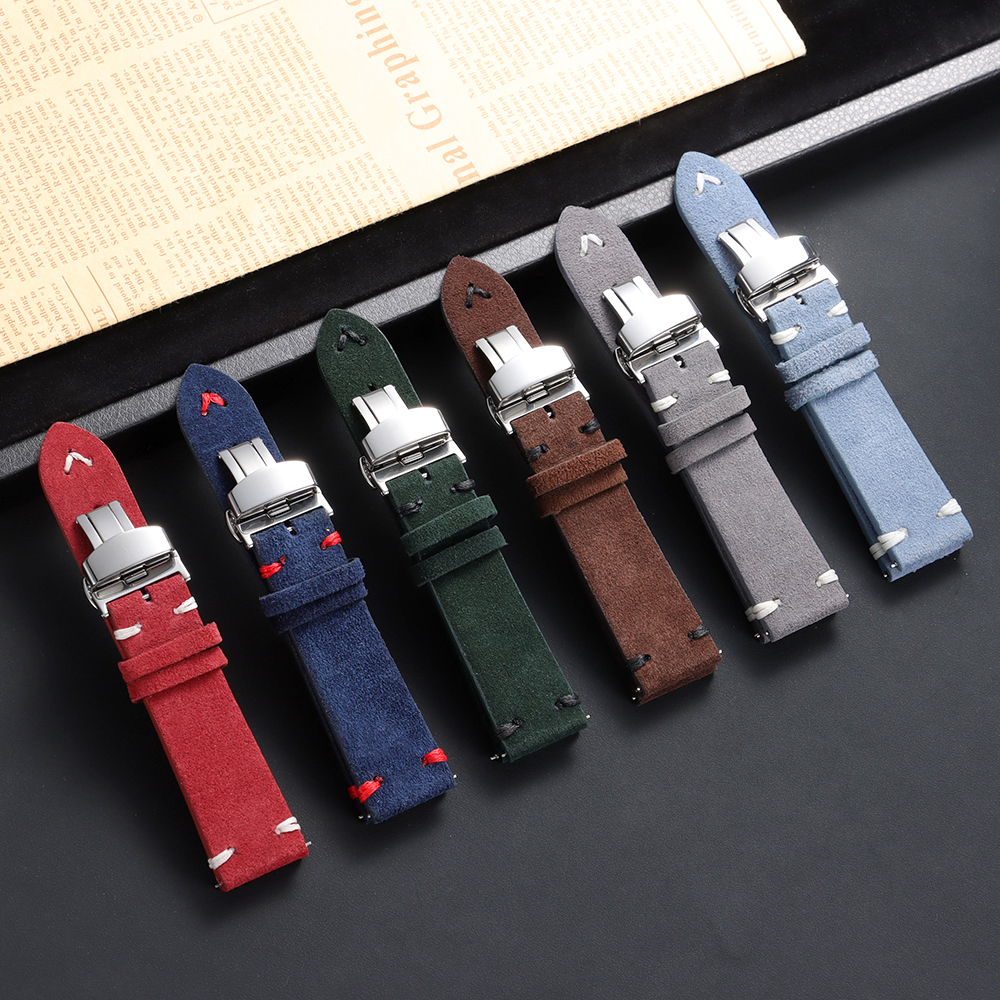 Suede Leather Watch Strap 18mm - Suede Strap Watch 评论和价格