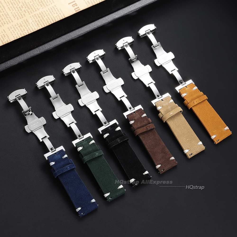 Suede Leather Watch Strap 18mm - Suede Strap Watch 评论和价格