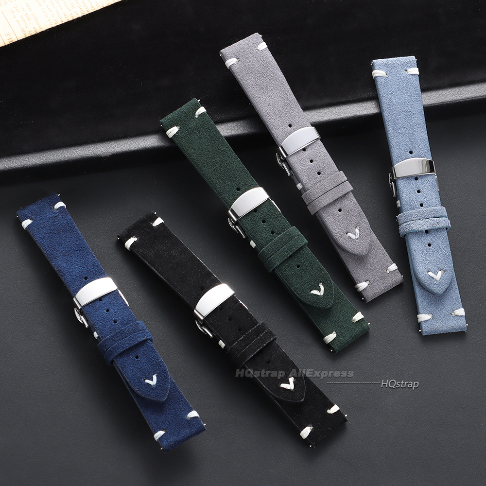 Suede Leather Watch Strap 18mm - Suede Strap Watch 评论和价格