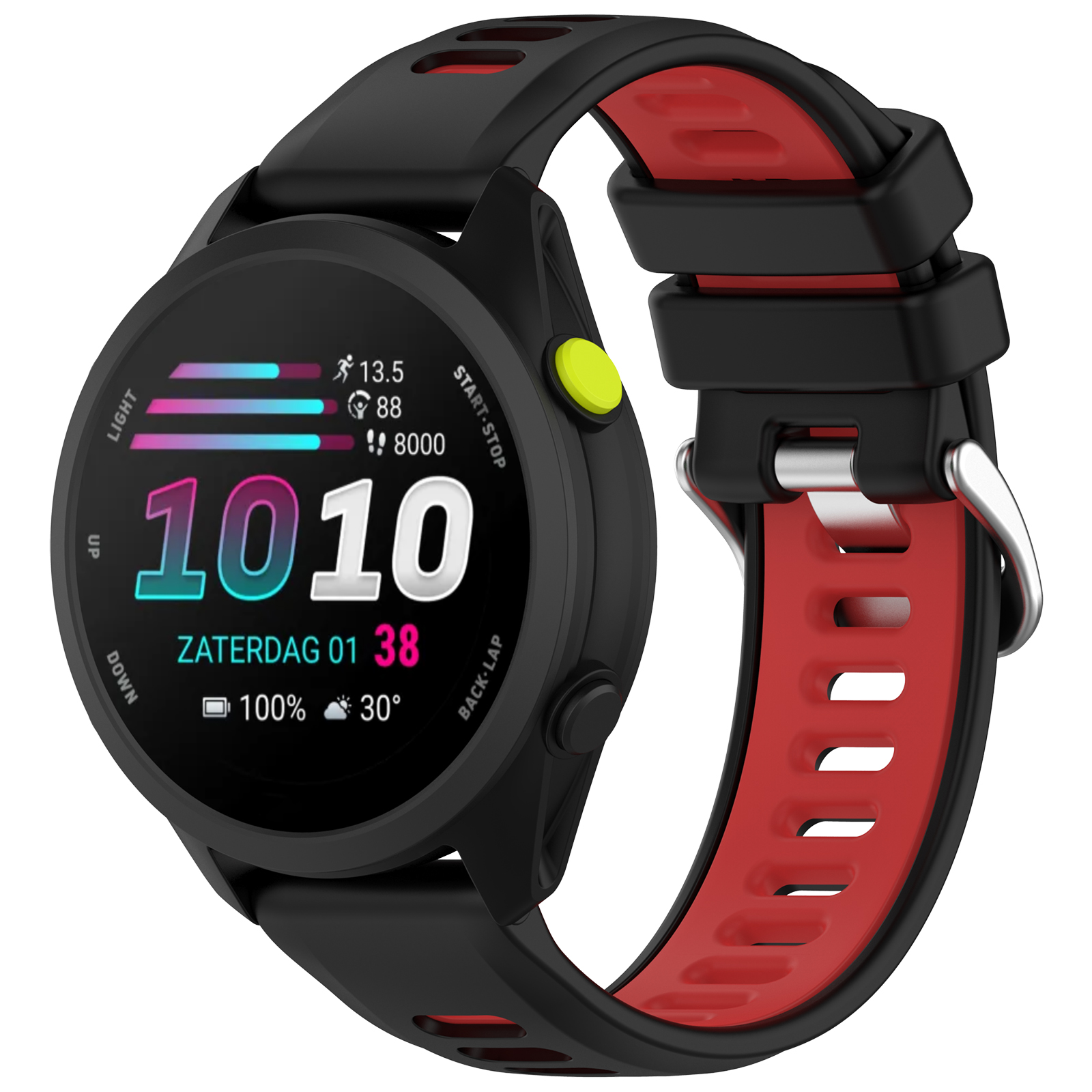 Dual-Color Silicone Sport Watc - Silicone Watch Band 22Mm 评论和价格