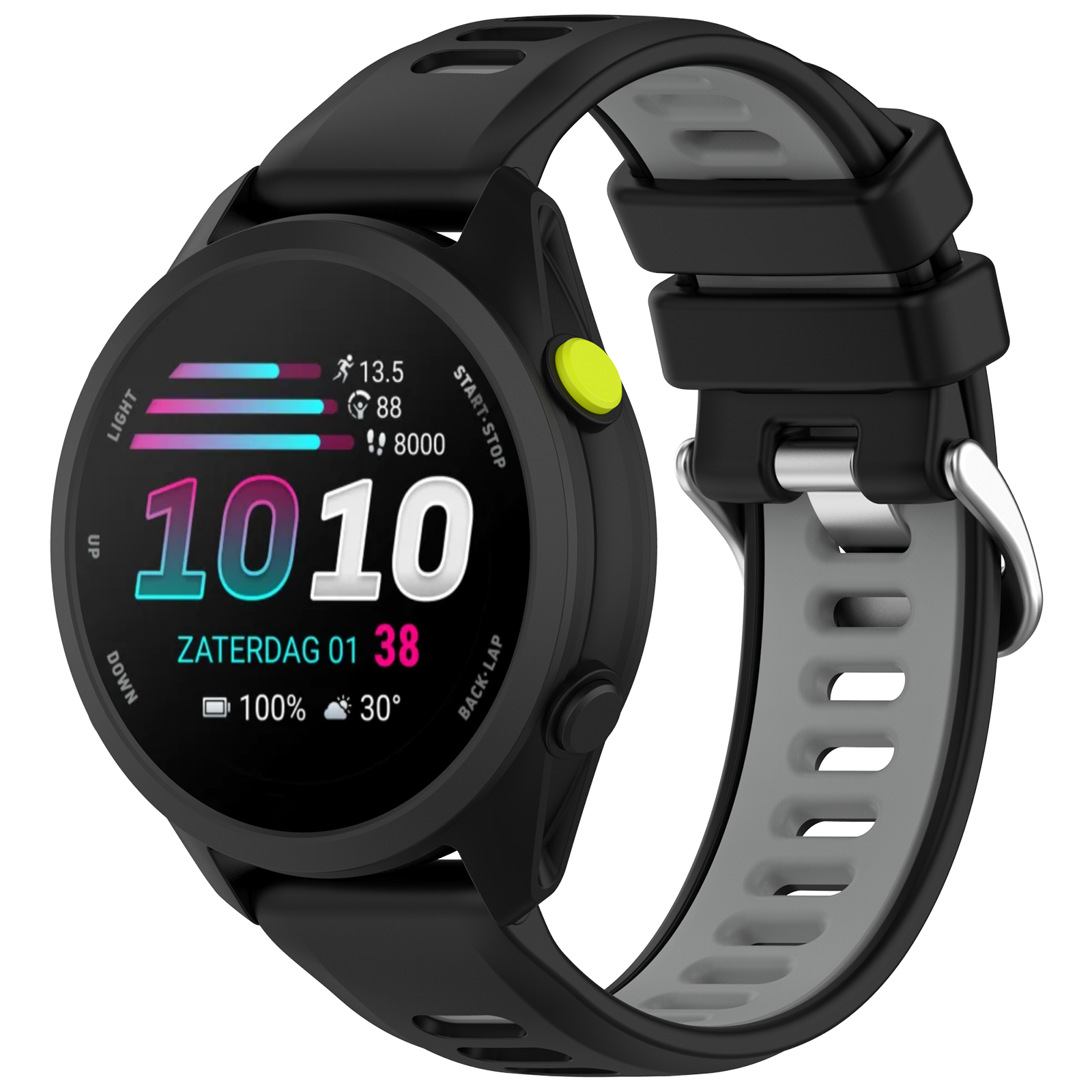 Dual-Color Silicone Sport Watc - Silicone Watch Band 22Mm 评论和价格