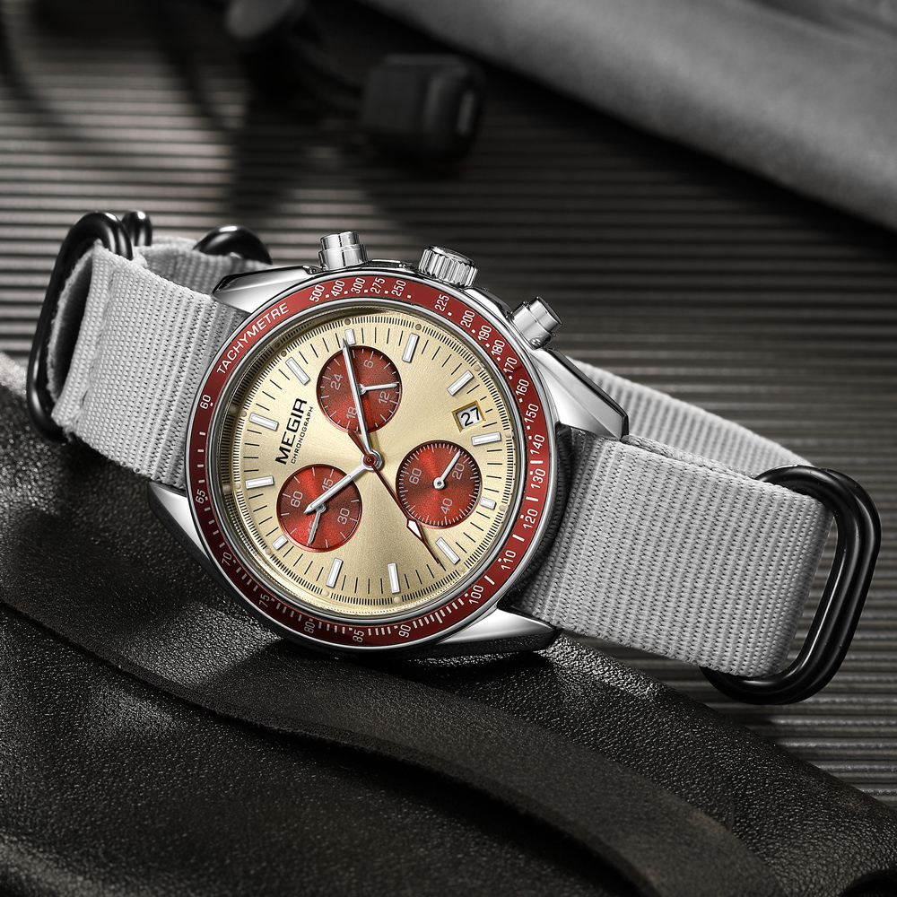 MEGIR New Luxury Men's Watches - Canvas Strap Watch 评论和价格
