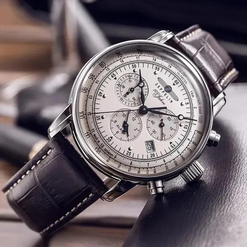 Zeppelin Airship Automatic Dat - Leather Watch Band Men 评论和价格