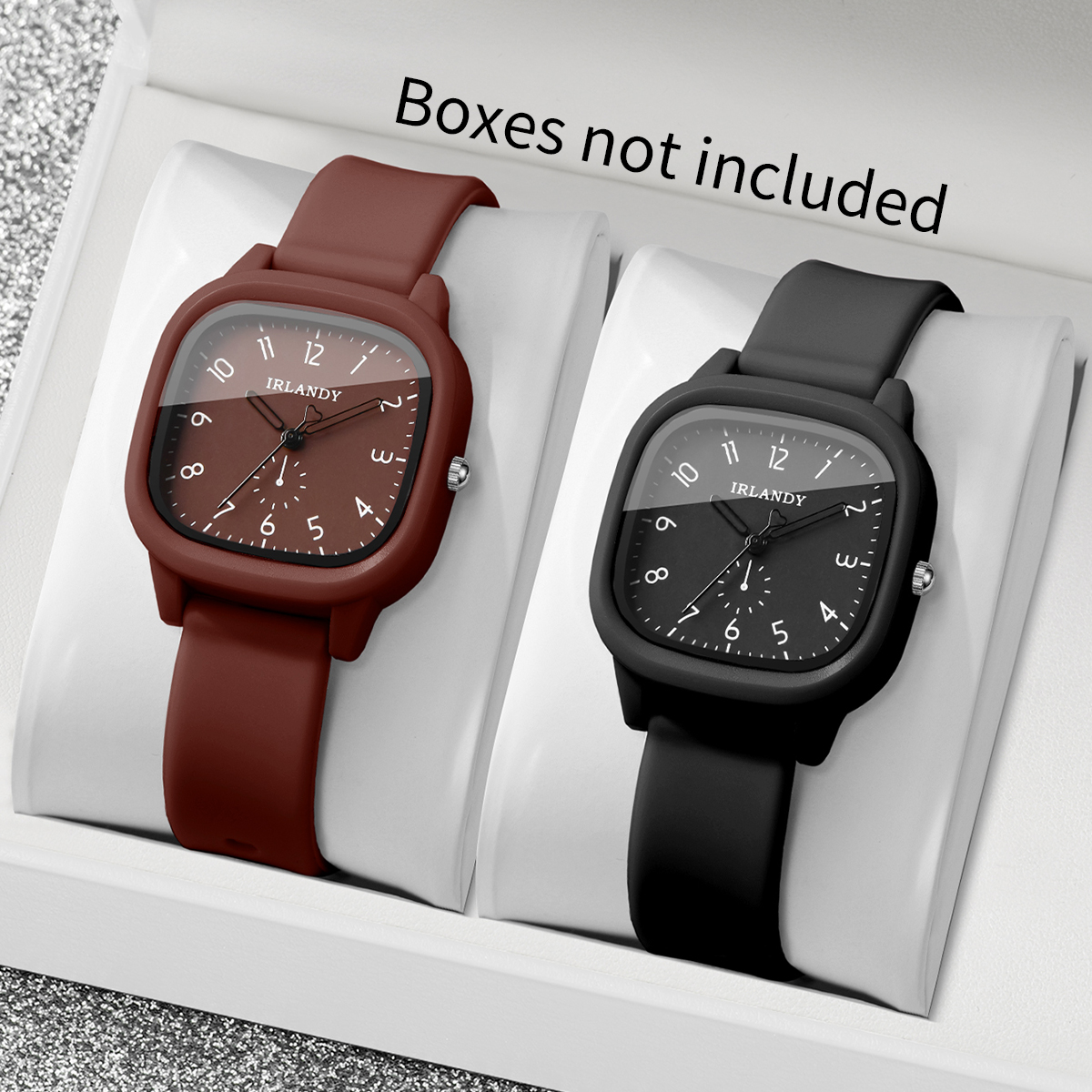 2PCS/Set Fashion Square Arabic - Silicone Band Women 评论和价格