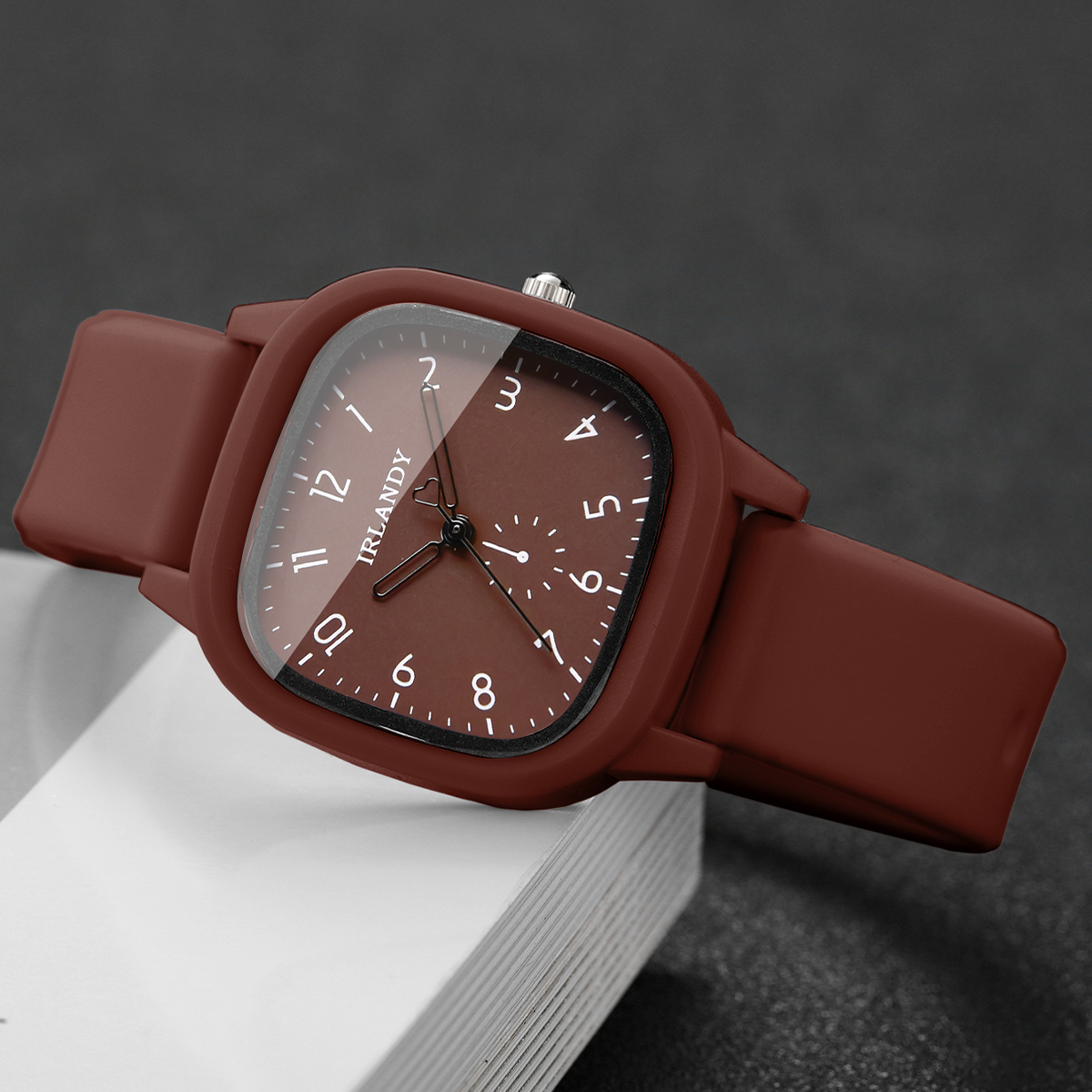 2PCS/Set Fashion Square Arabic - Silicone Band Women 评论和价格