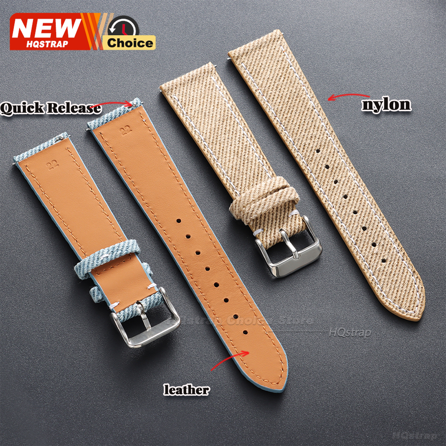 Nylon Denim Fabric Watch Strap - Canvas Strap Watch 评论和价格