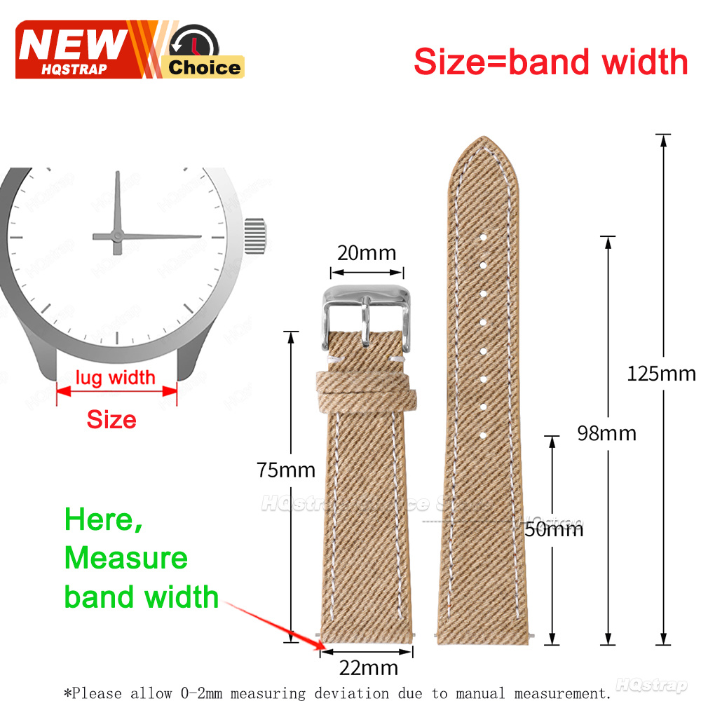 Nylon Denim Fabric Watch Strap - Canvas Strap Watch 评论和价格
