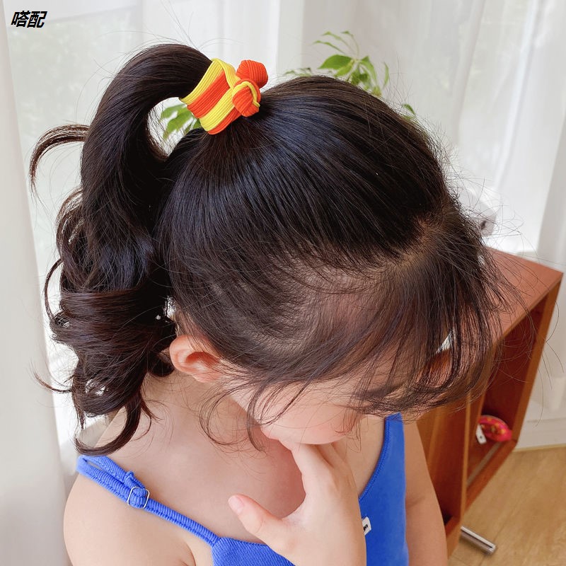 Knotted Hair Rope Elastic Hair - Silicone Band Women 评论和价格