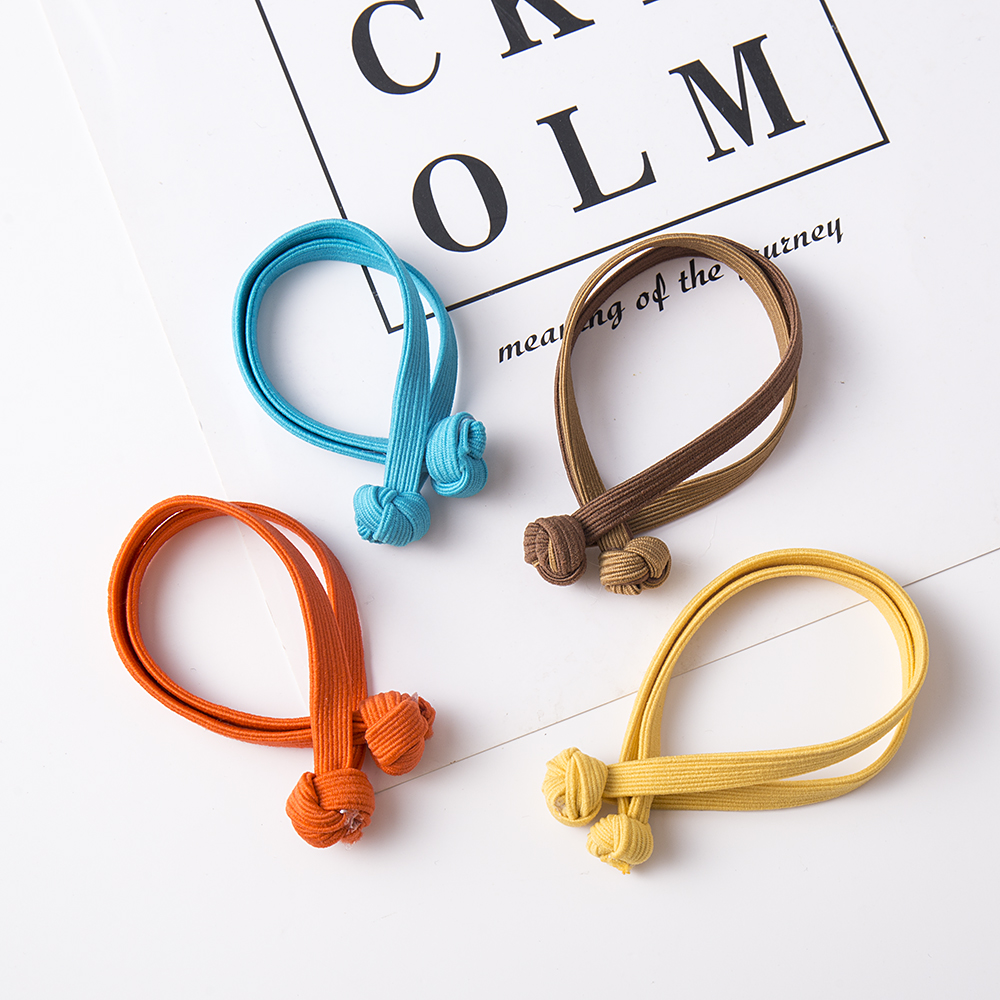 Knotted Hair Rope Elastic Hair - Silicone Band Women 评论和价格