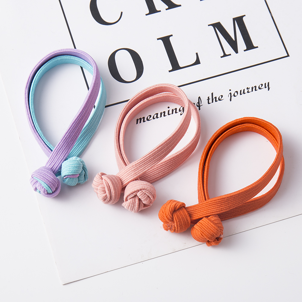 Knotted Hair Rope Elastic Hair - Silicone Band Women 评论和价格