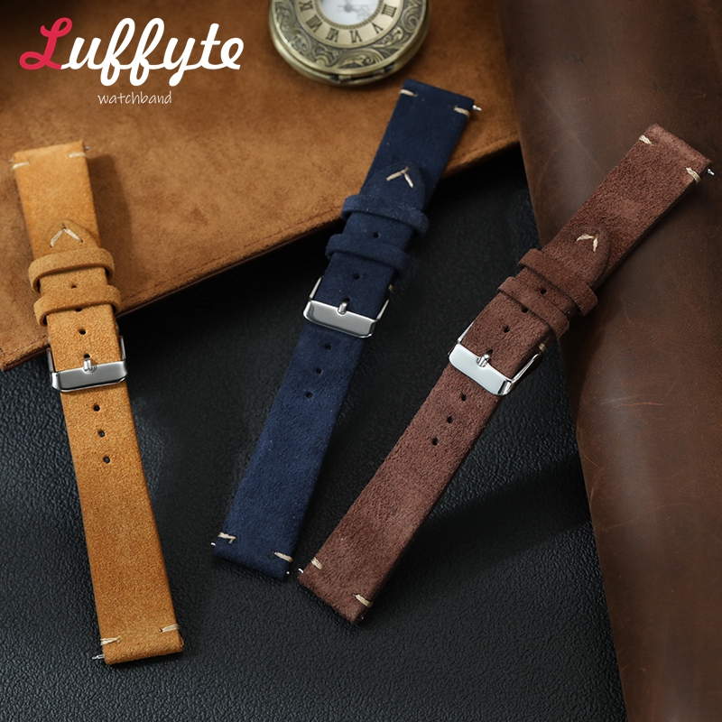 Vintage Suede Leather Watch Ba - Suede Strap Watch 评论和价格