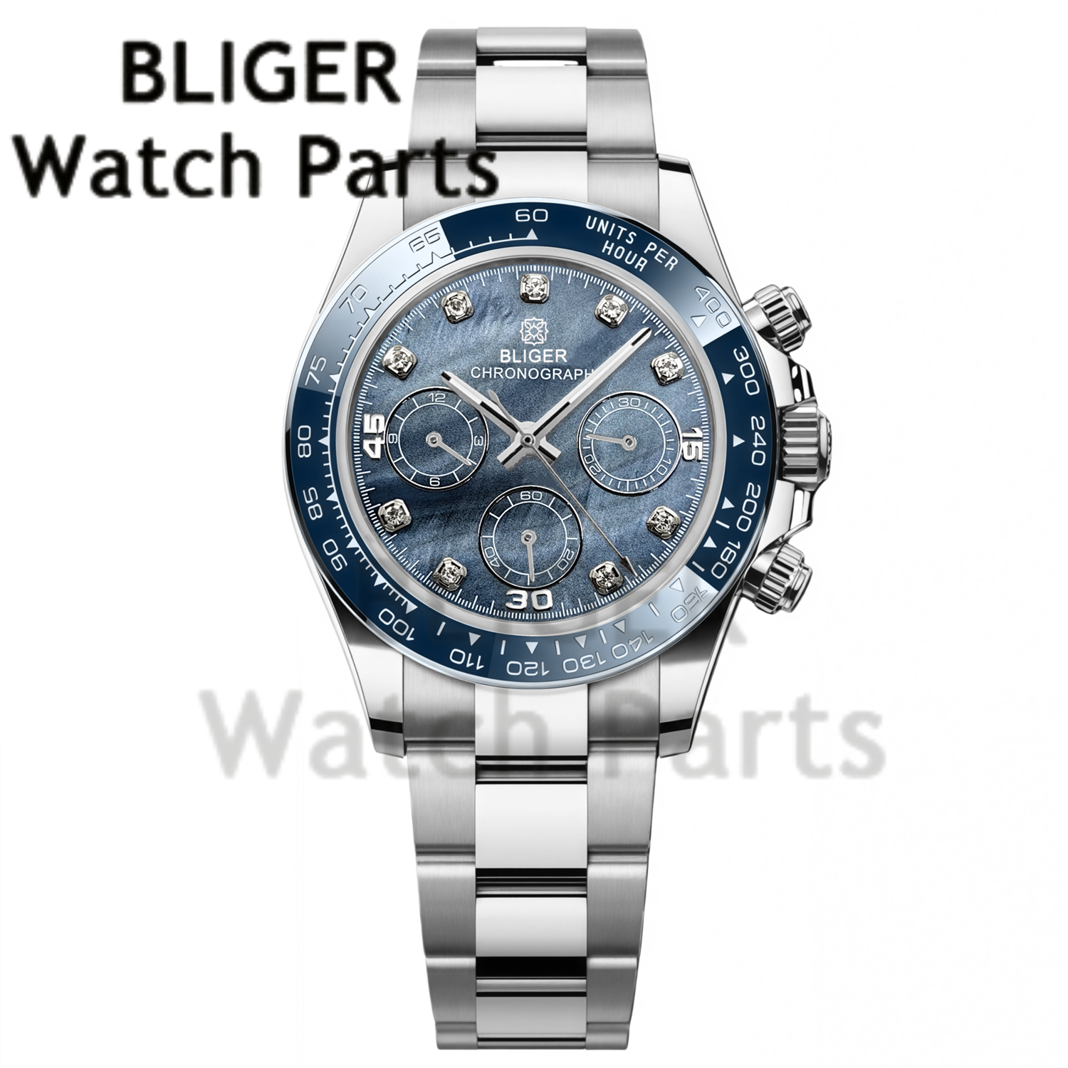 BLIGER 39MM Men's Quartz Chron - Rubber Strap Diver 评论和价格