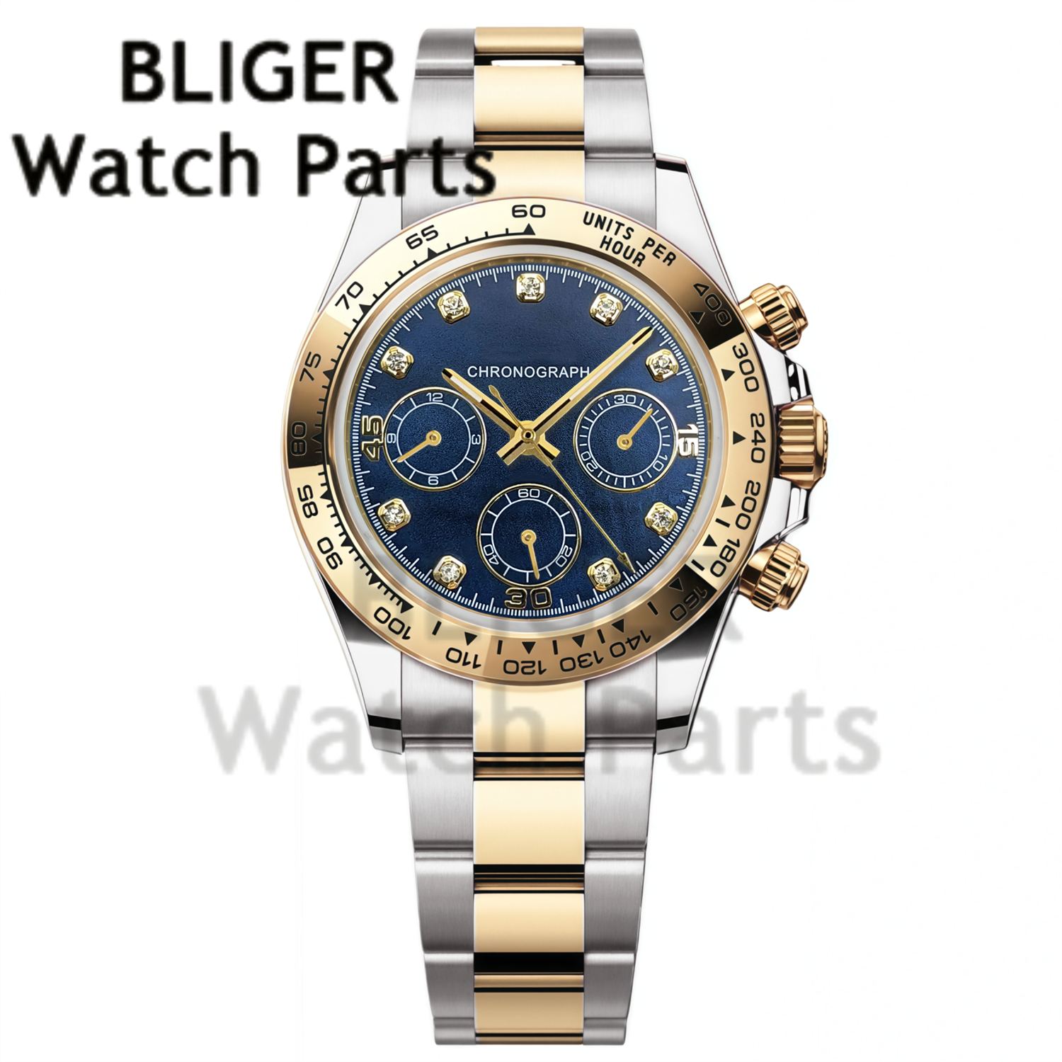 BLIGER 39MM Men's Quartz Chron - Rubber Strap Diver 评论和价格