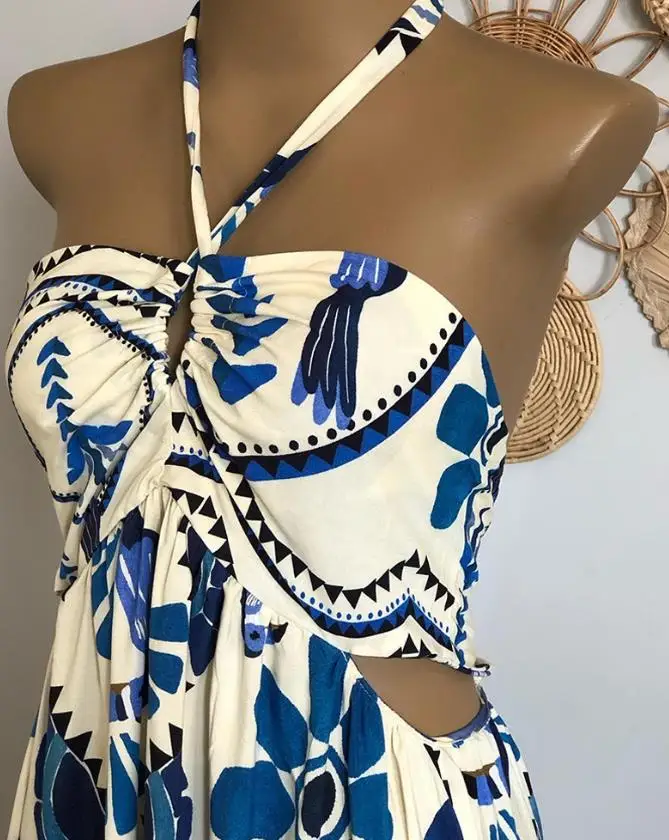 Summer Dress Woman  Vintage Tr - Tropic Strap Vintage 评论和价格