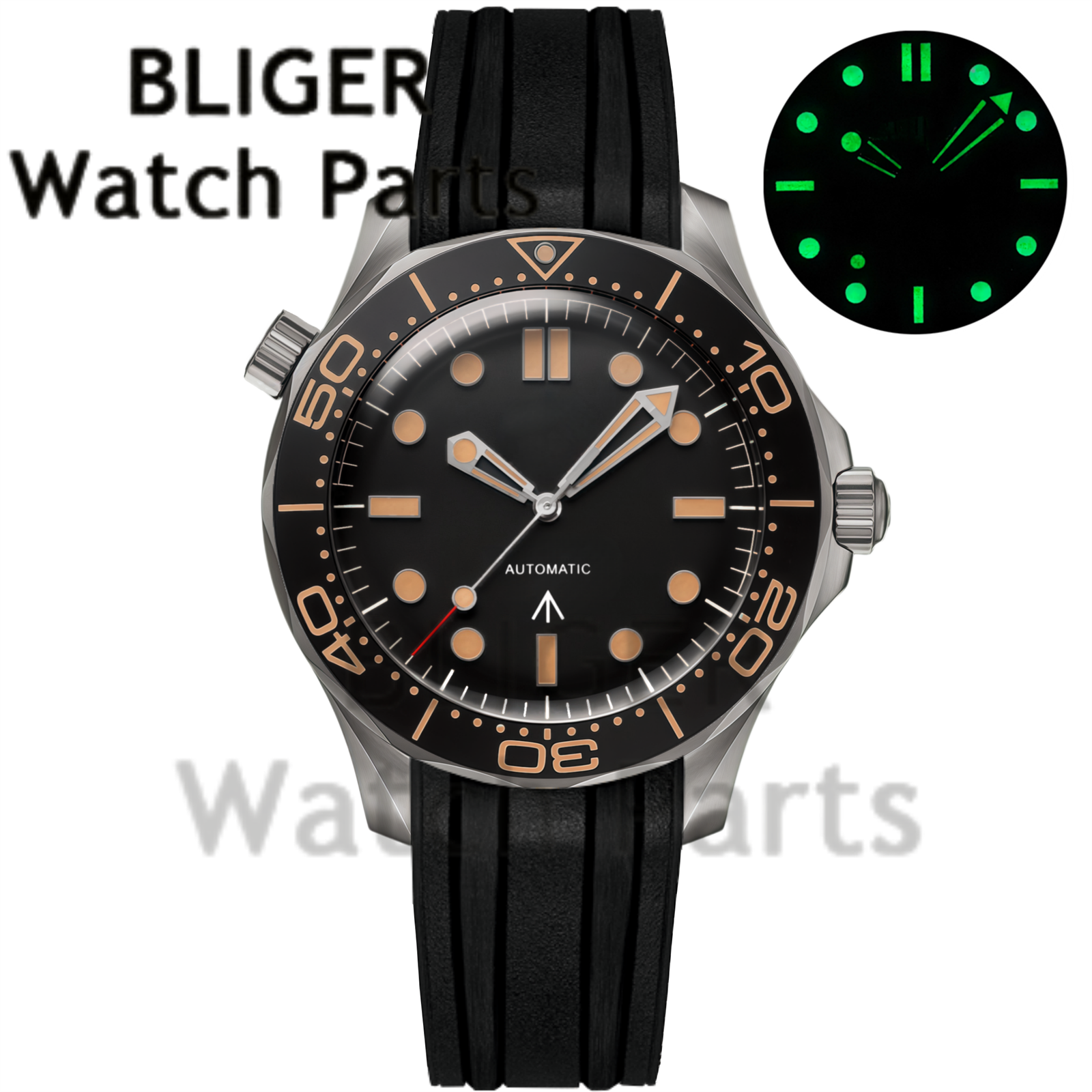 Customizable DIY 41mm Titanium - Stainless Bracelet Diver 评论和价格