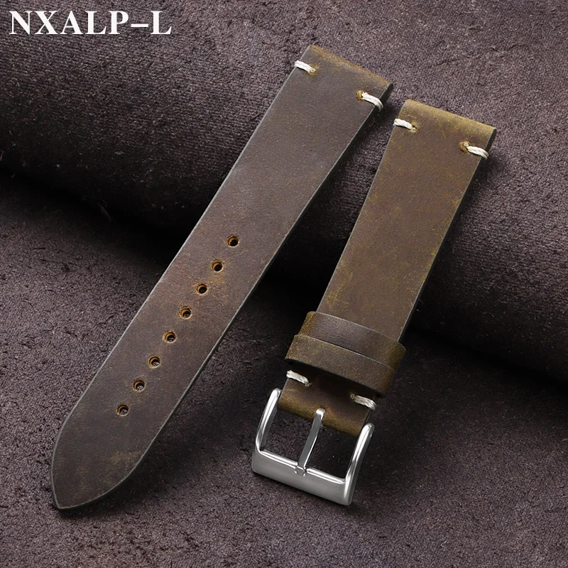Vintage Oil Wax Leather Watch  - Nato Strap Nylon 评论和价格