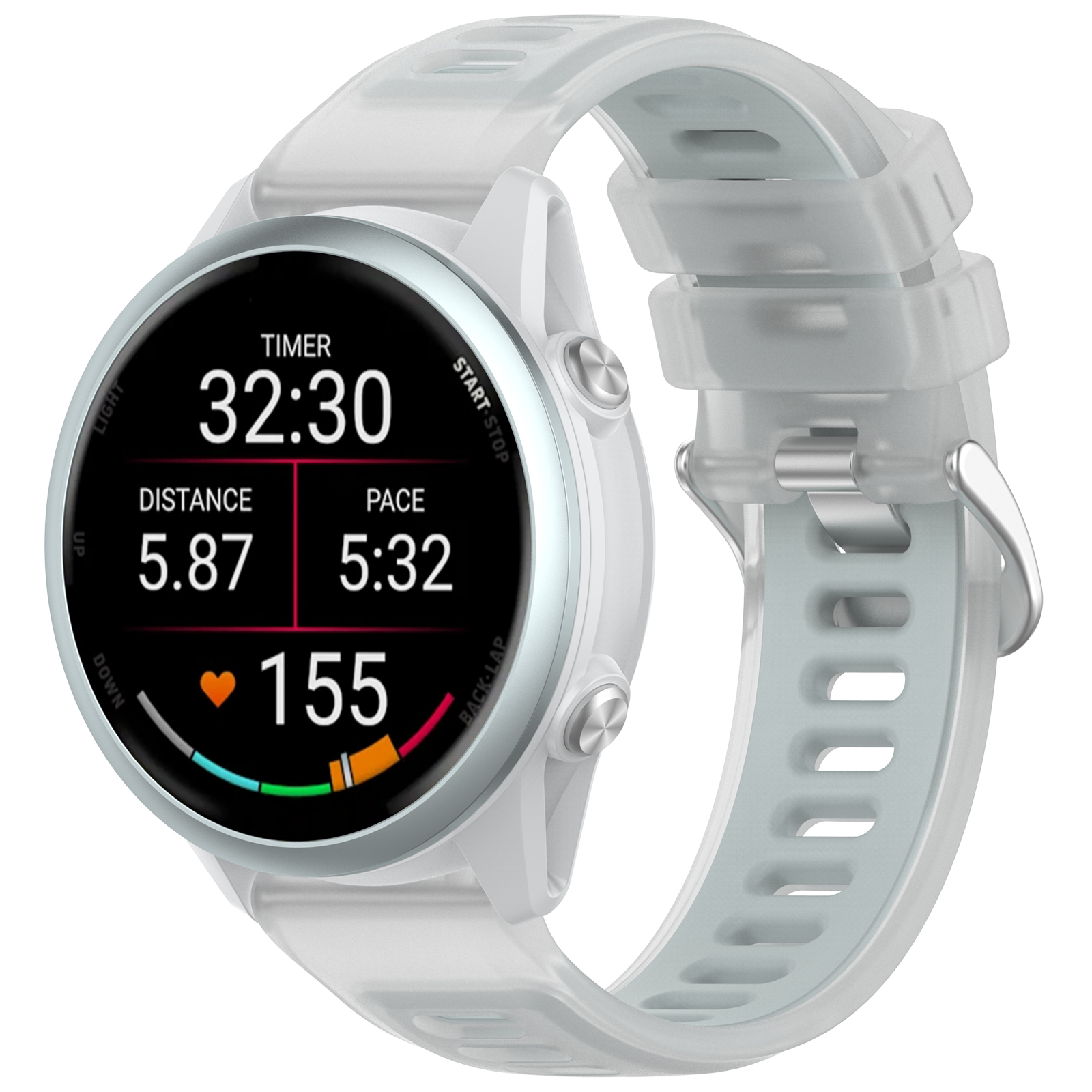 22mm 20mm Transparent Two-Tone - Silicone Watch Band 22Mm 评论和价格