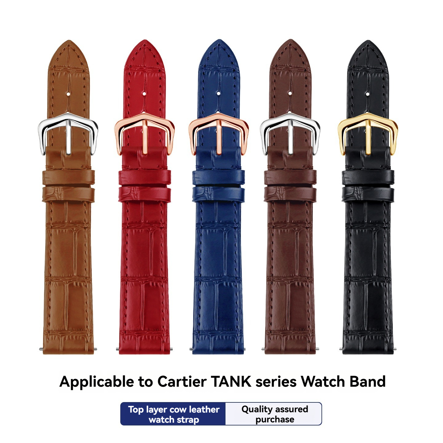15mm 17mm 18mm 20mm Genuine Le - Leather Strap Quick Release 评论和价格