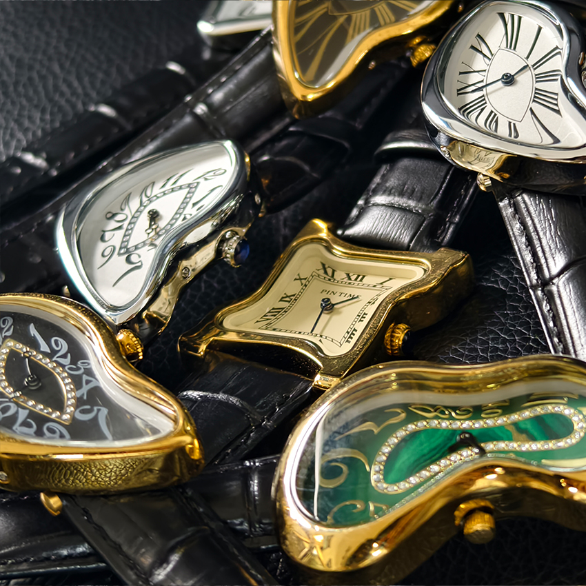 Surrealist Art Melting Clock W - Leather Watch Band Men 评论和价格