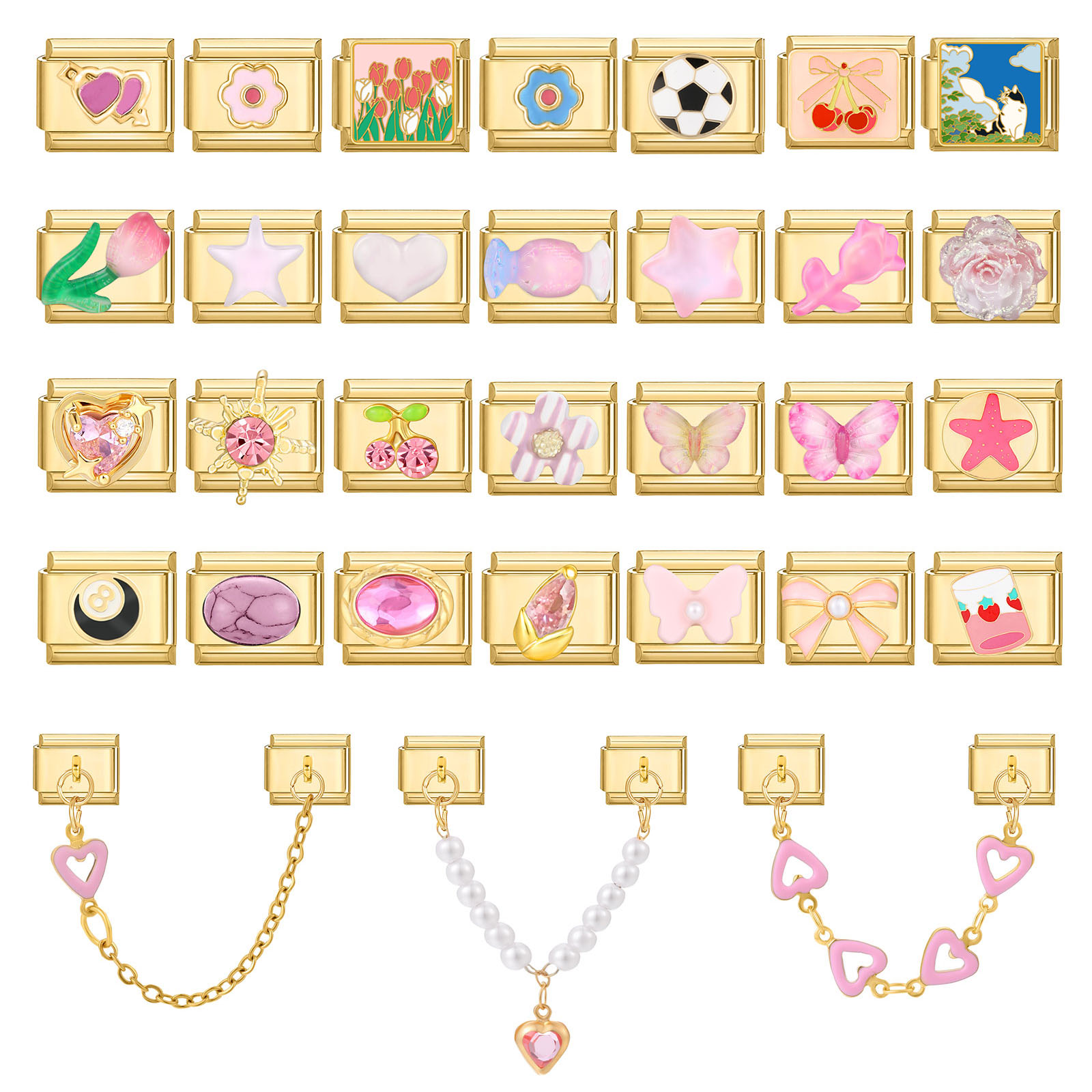 New Vintage Glitter Sun Flower - Butterfly Clasp Deployant 评论和价格