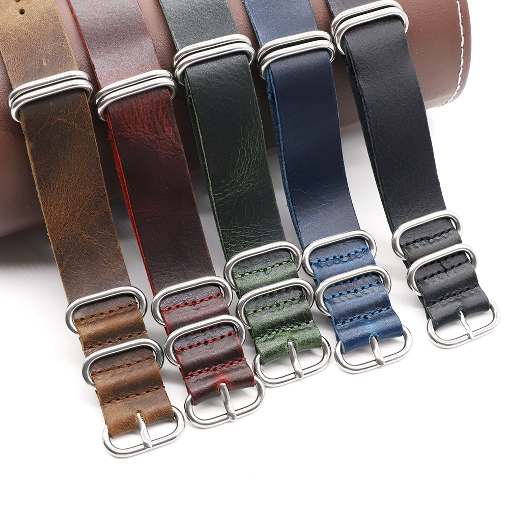 Genuine Leather Watch Band 18m - Nato Strap Nylon 评论和价格