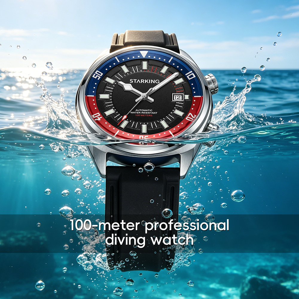 STARKING Men's Automatic 8215  - Rubber Strap Diver 评论和价格