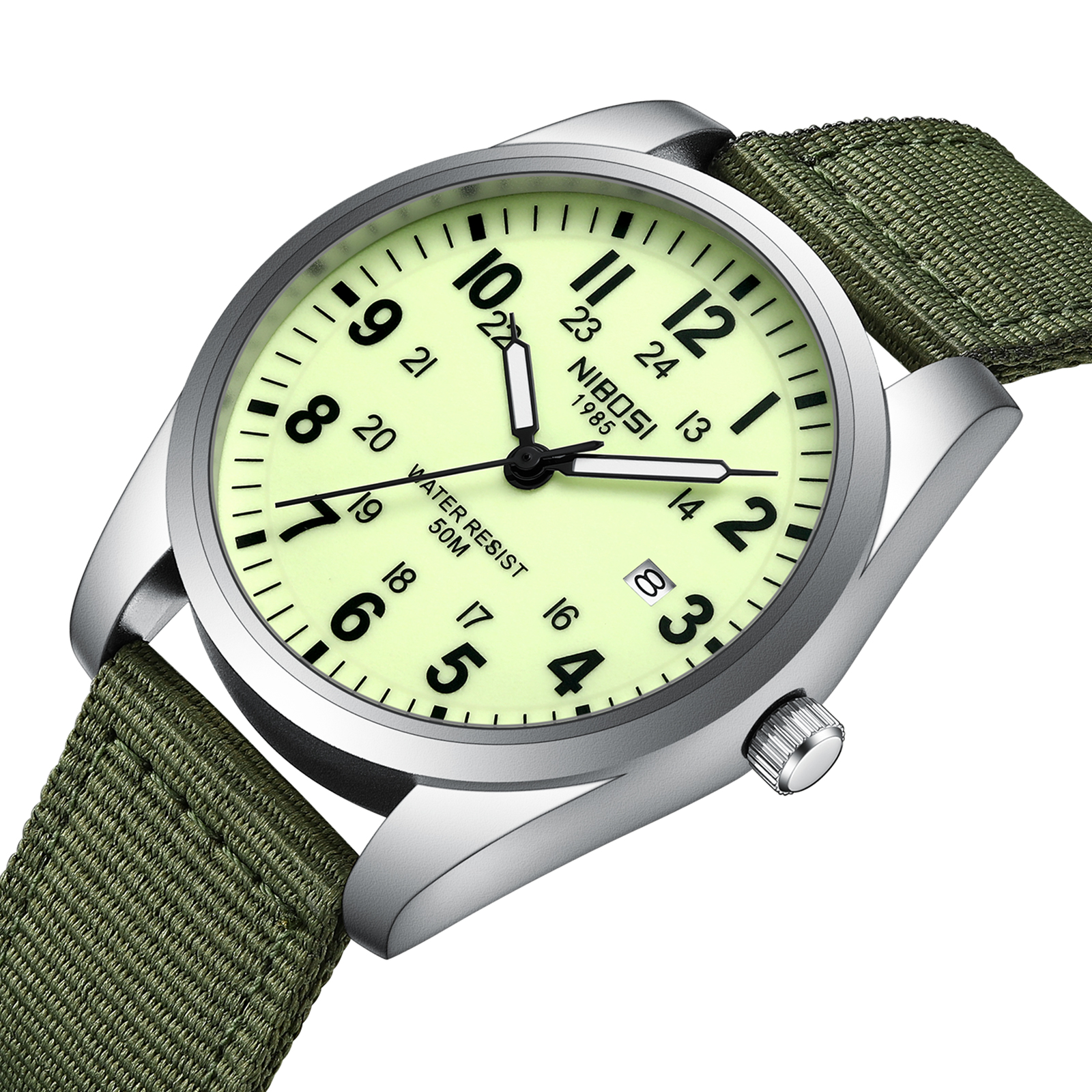 NIBOSI Mens Watches Analog Mil - Tropic Strap Vintage 评论和价格