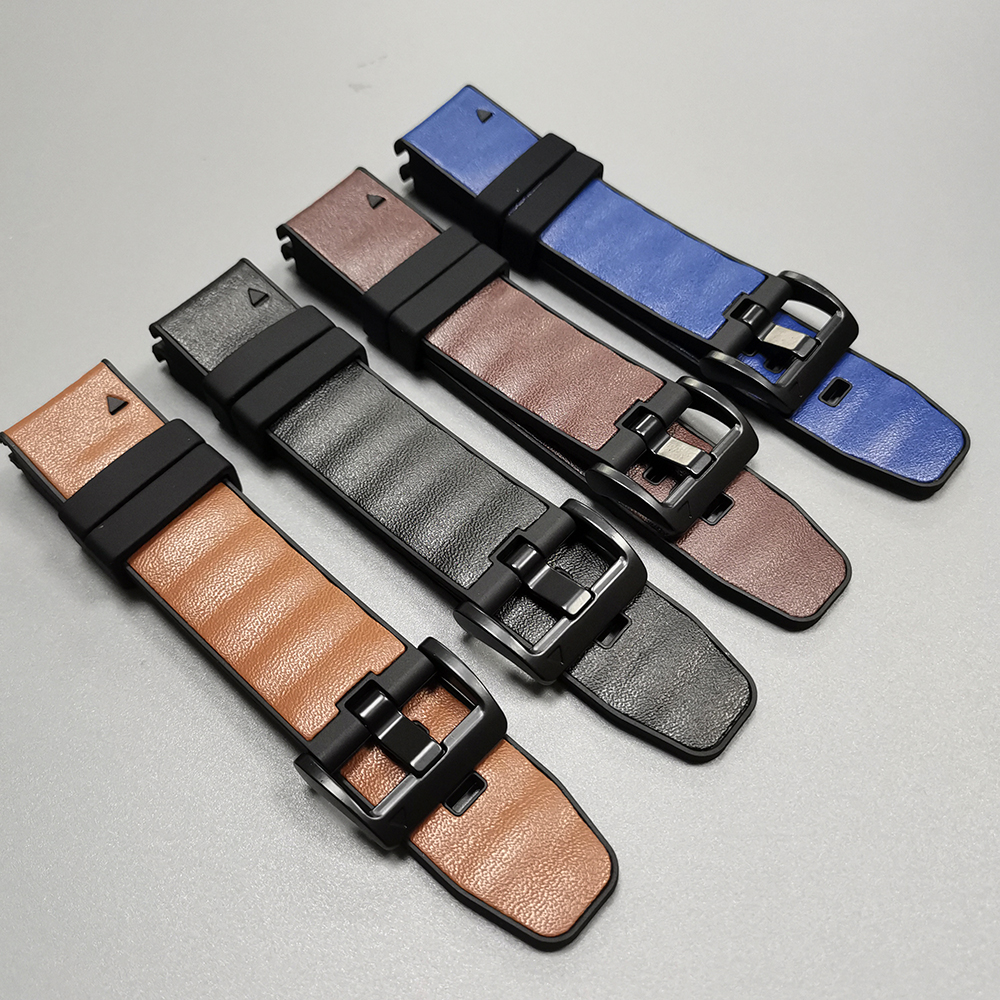 Quick Fit 22mm 26mm Leather+Si - Leather Strap Quick Release 评论和价格