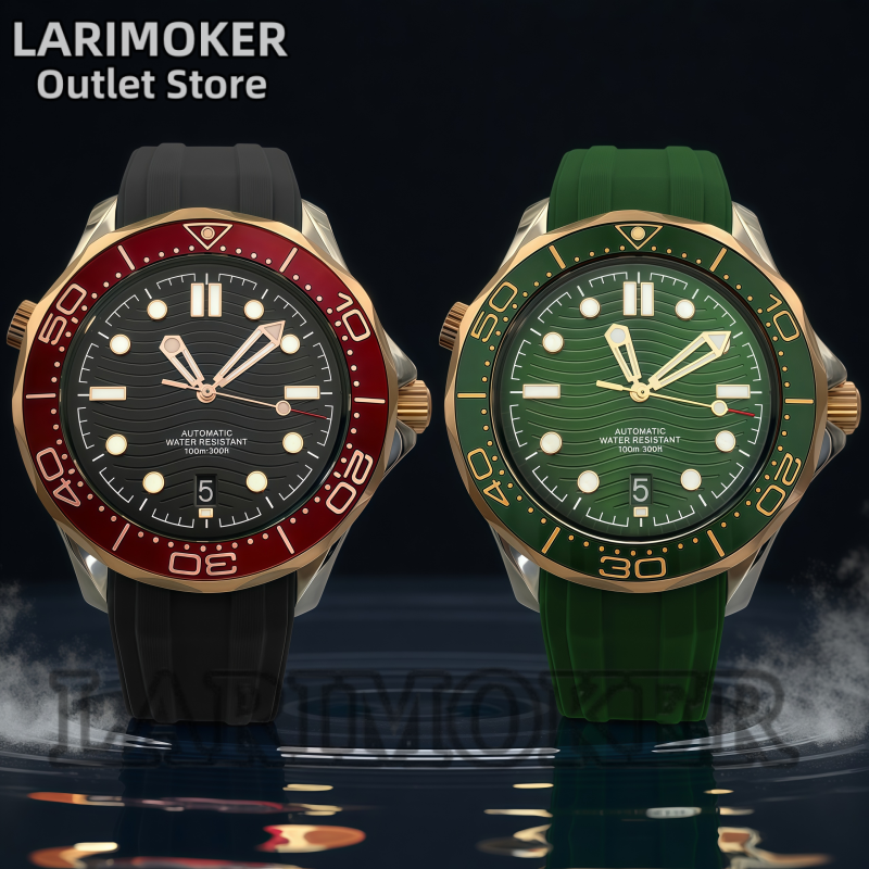 LARIMOKER 41mm Men's Luxury Au - Rubber Strap Diver 评论和价格