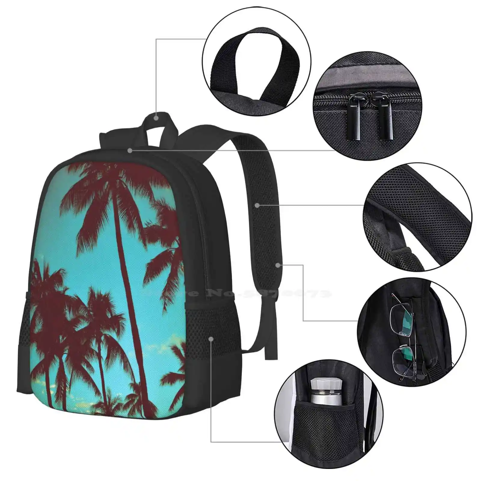 Vintage Tropical Palms Pattern - Tropic Strap Vintage 评论和价格