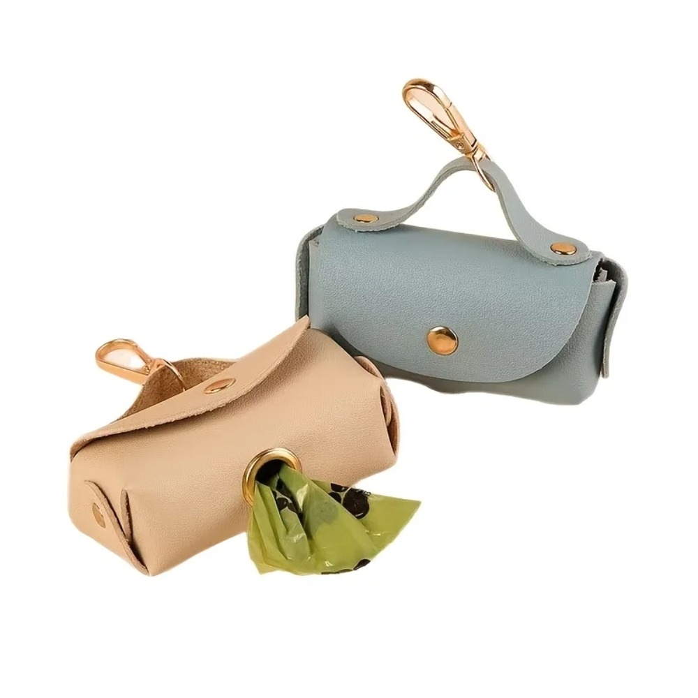 Elegant Leather Dog Poop Bag C - Leather Strap Quick Release 评论和价格