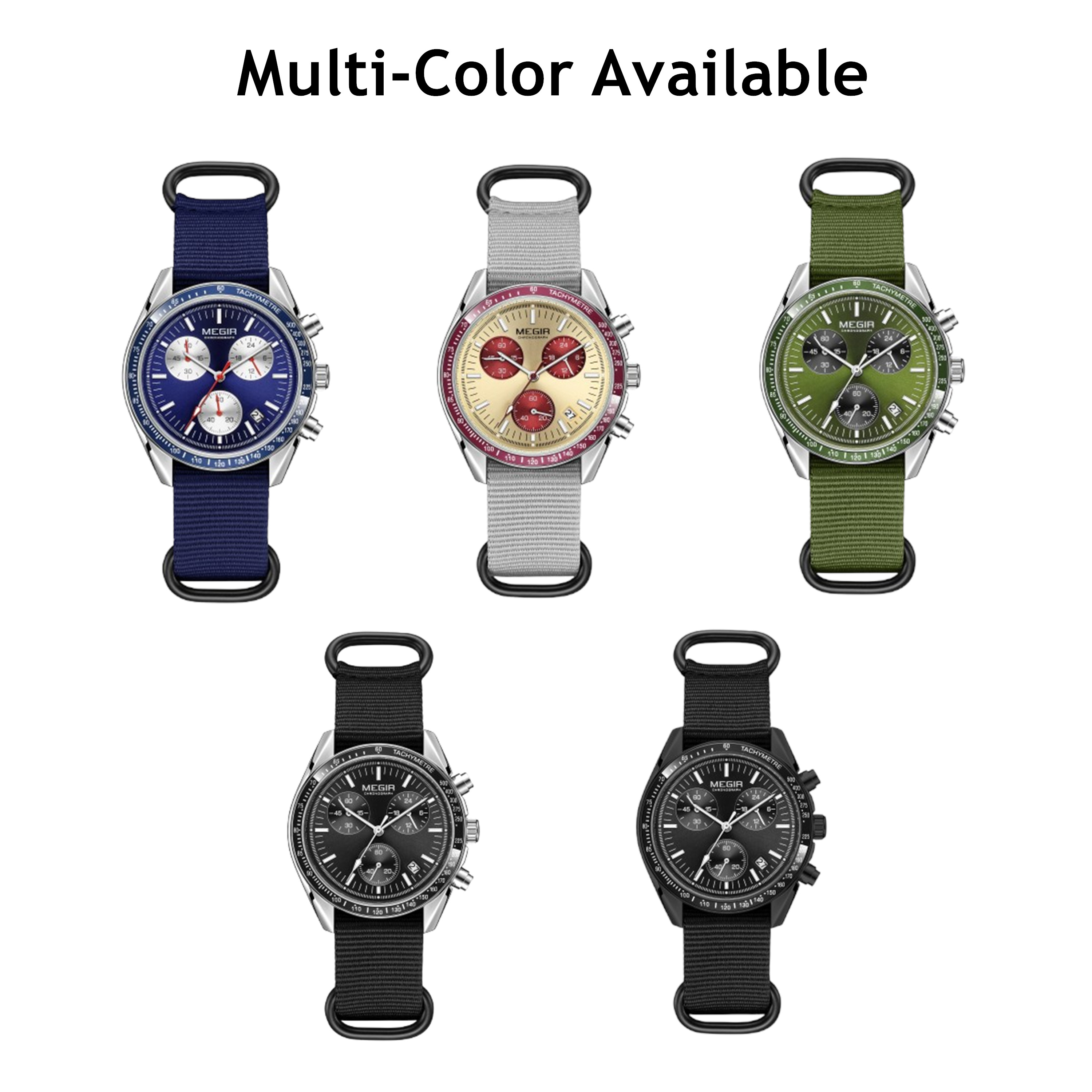 MEGIR Chronograph Canvas Strap - Canvas Strap Watch 评论和价格