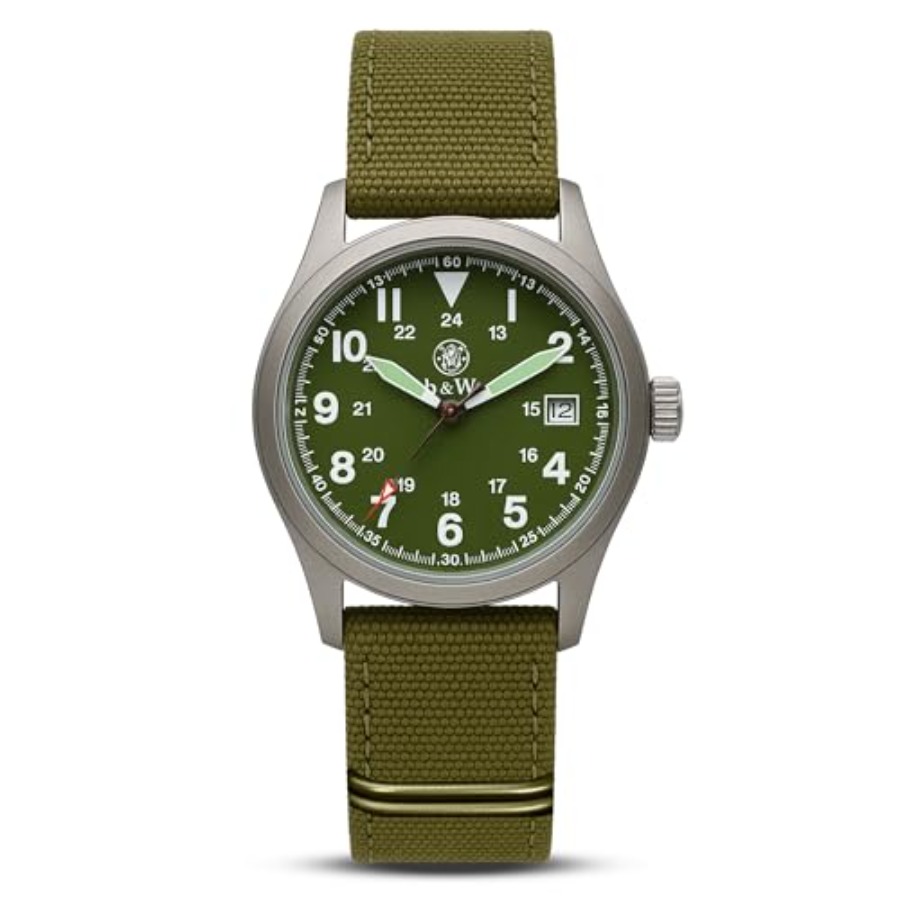 Men's Military Watch, 3 Interc - Canvas Strap Watch 评论和价格