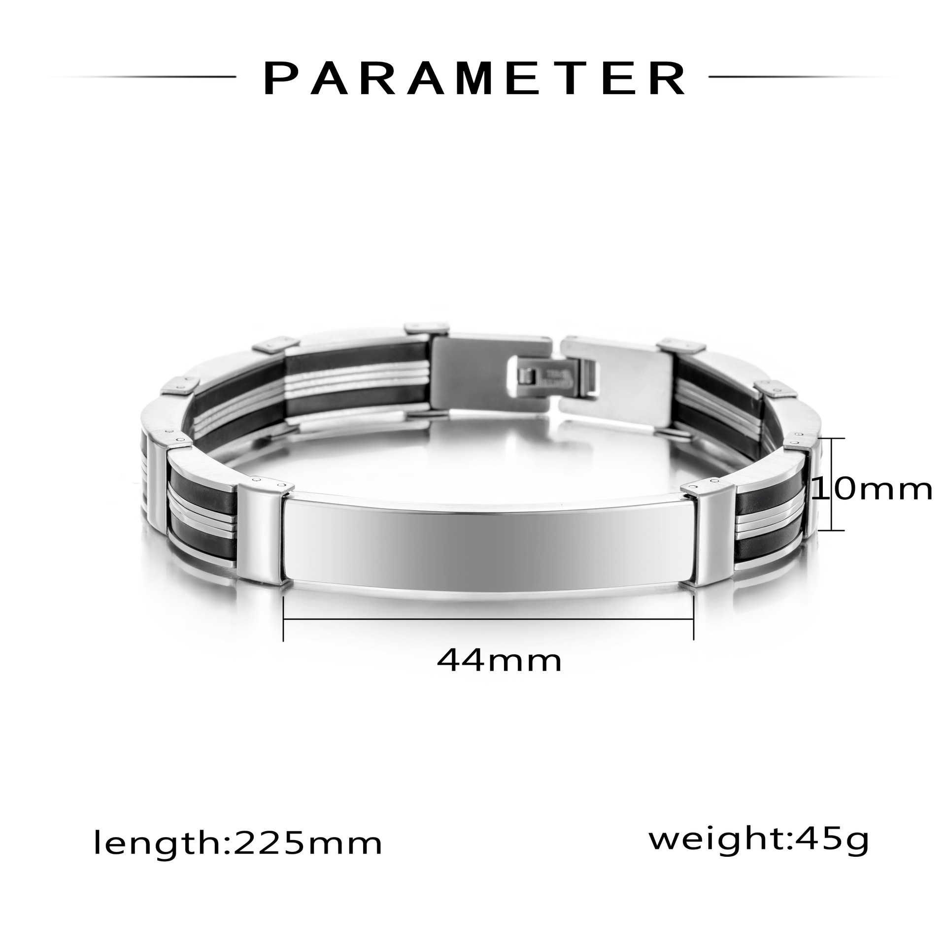 Punk Custom TEXT Name Men Stai - Silicone Band Women 评论和价格