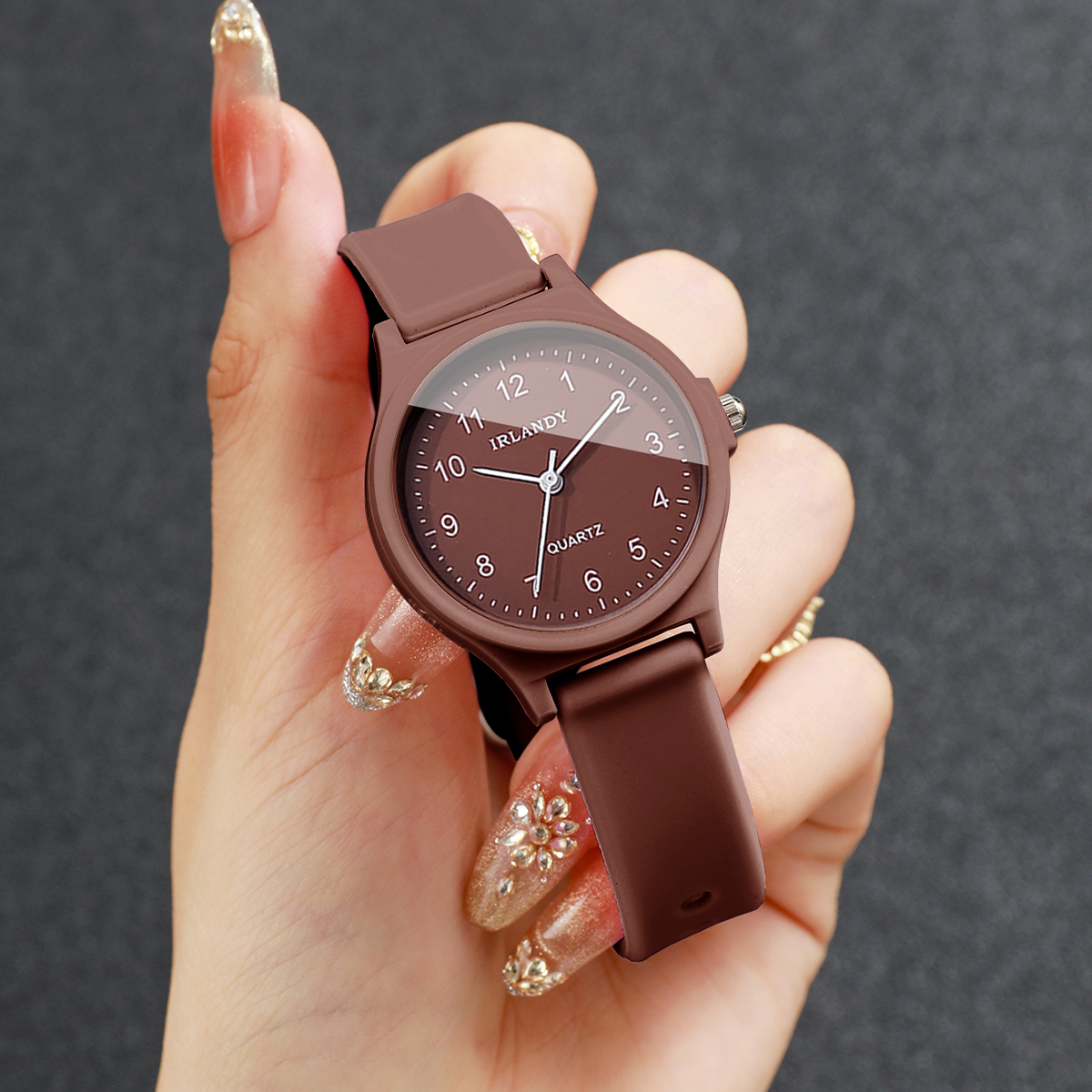 2PCS Fashion Arabic Dial Women - Silicone Band Women 评论和价格
