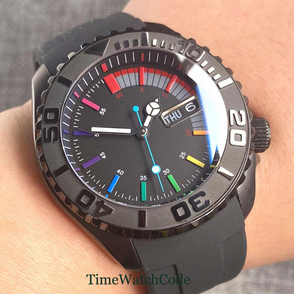 Tandorio 41mm 20ATM Diver Auto - Rubber Strap Diver 评论和价格