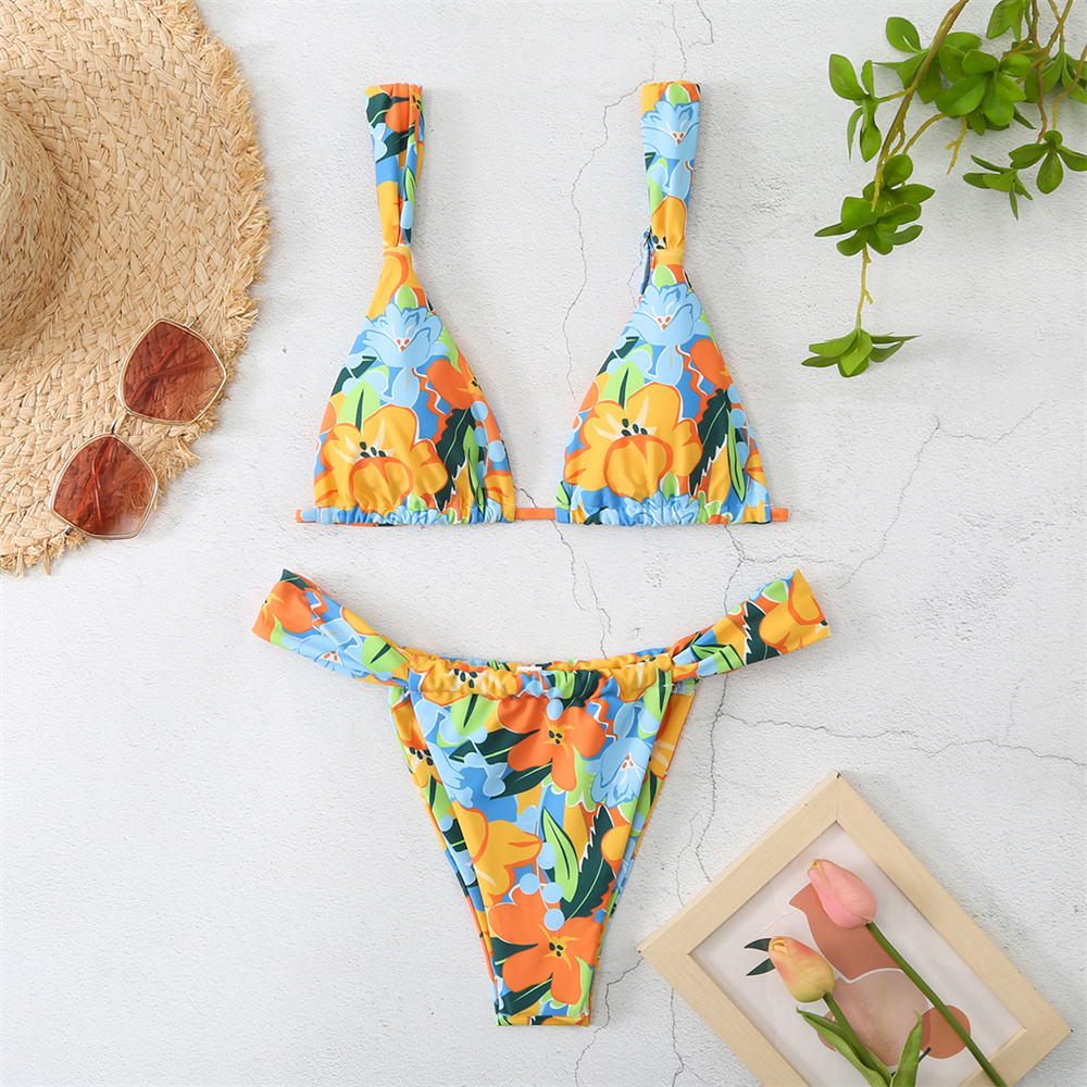 Vintage Print Bikini Thong Str - Tropic Strap Vintage 评论和价格