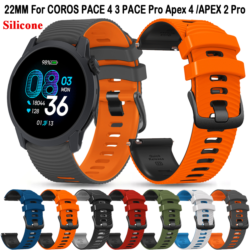 For COROS Apex 4 42mm/APEX 2 P - Silicone Watch Band 22Mm 评论和价格