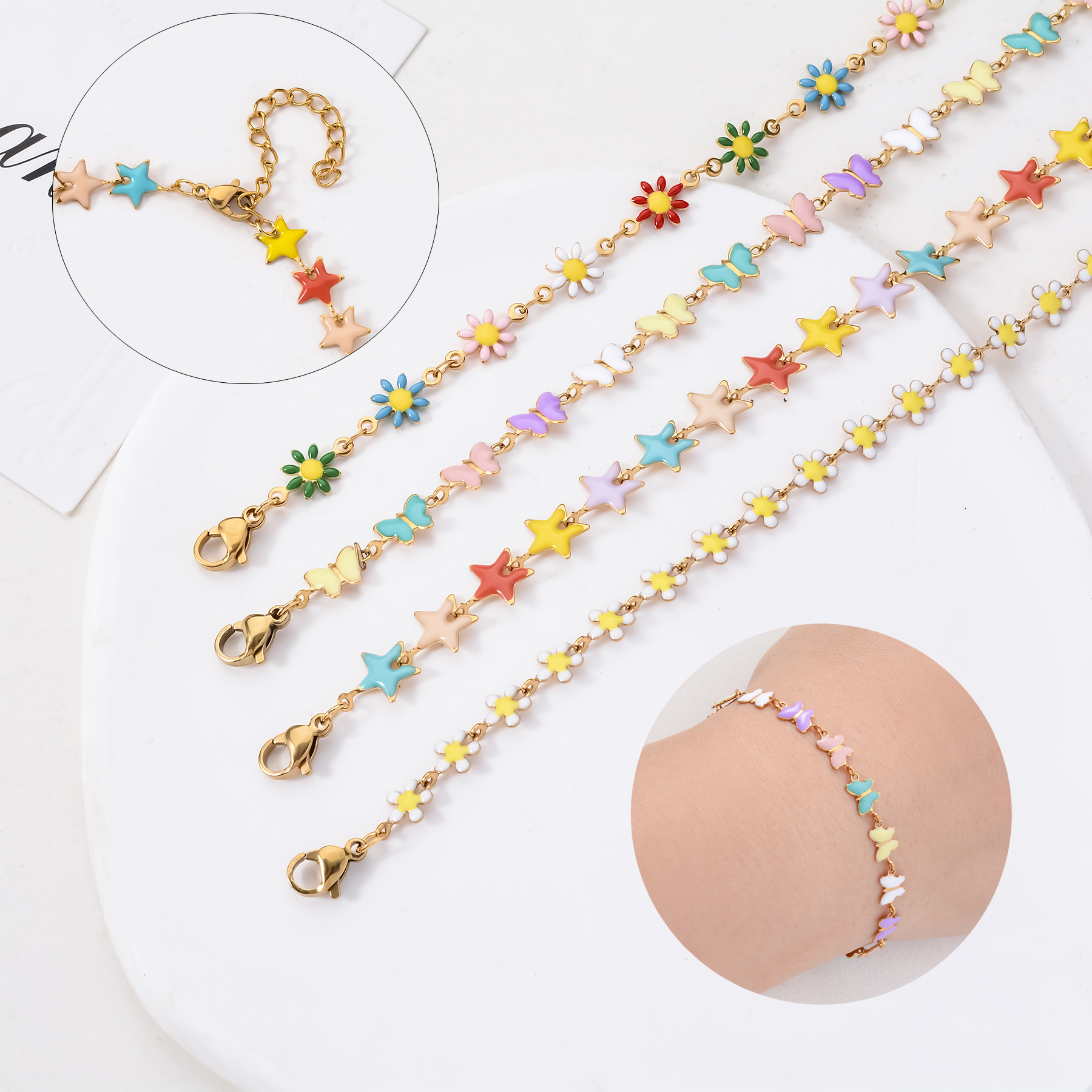 1Pcs Stainless Steel For Women - Butterfly Clasp Deployant 评论和价格