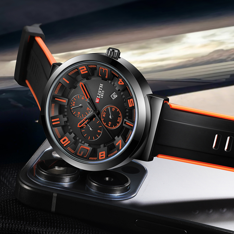 WLISTH Retro Men's Watches Spo - Leather Watch Band Men 评论和价格