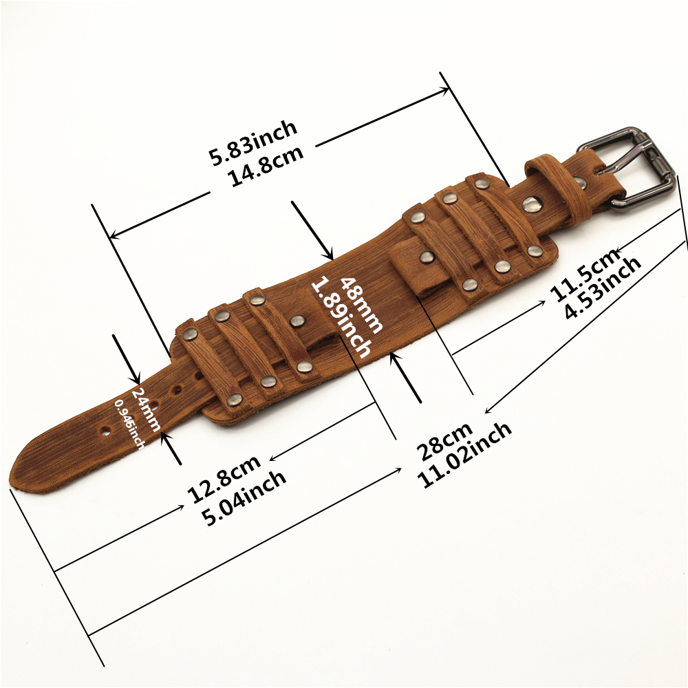 Punk Leather Watch Strap for M - Tropic Strap Vintage 评论和价格