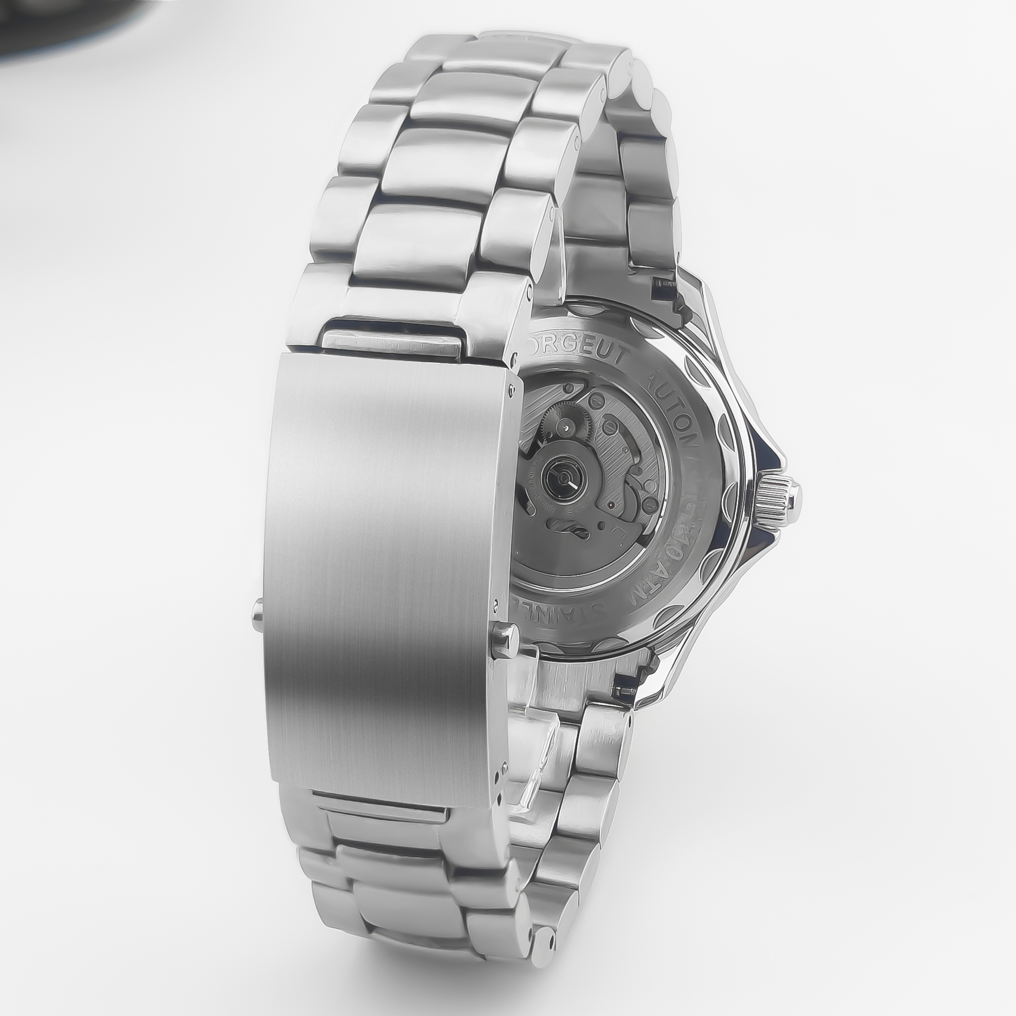 CUSTOM Logo Sapphire Glass Aut - Stainless Bracelet Diver 评论和价格
